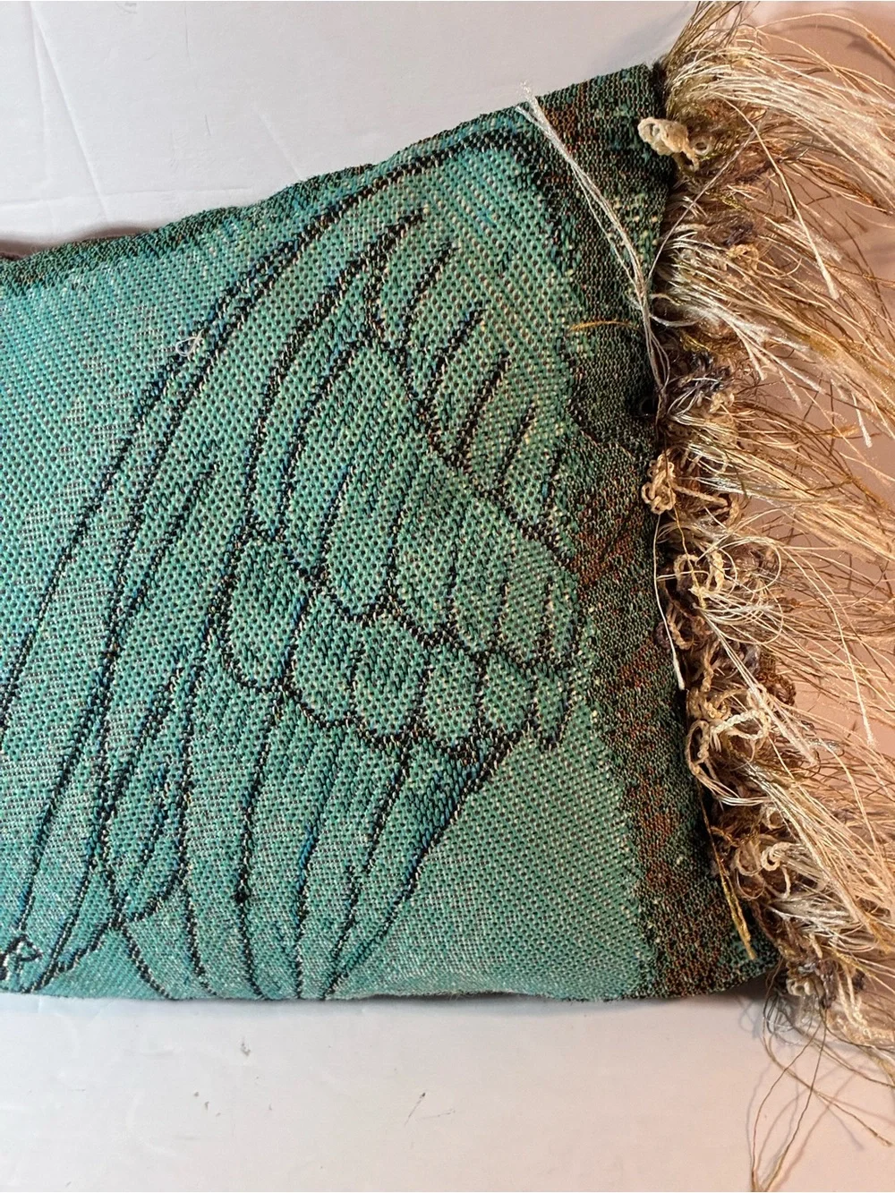 Vintage Manual Woodworkers & Weavers “Friends Are Angels” Decorative Pillow